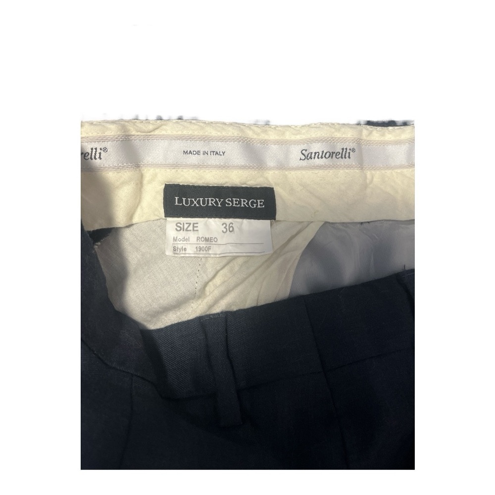 Santorelli Luxury Serge Navy Blue 100% Virgin Wool Romeo‎ Size 36 SE1 - Picture 4 of 5